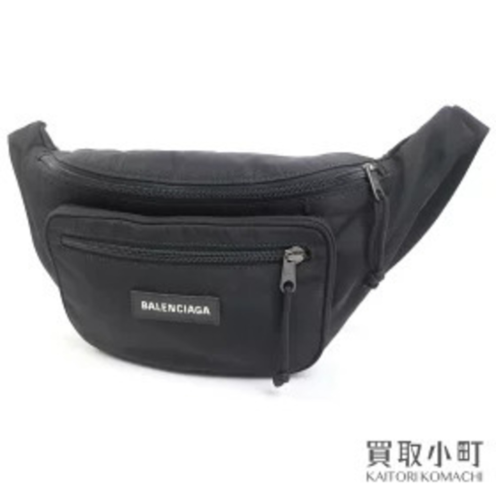 Balenciaga Explorer Belt Pack Black Canvas Crossbody Bag Waist Clutch BELTBAG